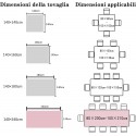 Tovaglia Antimacchia in Poliestere Impermeabile cuori stampata + fermatovaglia