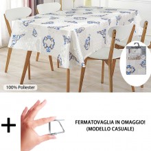 Tovaglia Antimacchia in Poliestere Impermeabile stampata cucina + fermatovaglia