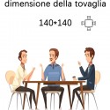 Tovaglia Antimacchia in Poliestere Impermeabile stampa limoni +  fermatovaglia