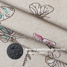 Tovaglia Antimacchia in Poliestere Impermeabile 140x140 cm + fermatovaglia