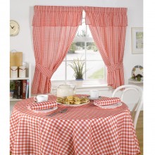 Tovaglia Antimacchia in TNT Impermeabile a scacchi rotonda 160cm + fermatovaglia