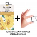 Tovaglia Antimacchia in TNT Impermeabile girasoli 140x140cm + fermatovaglia