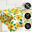 Tovaglia Antimacchia in TNT Impermeabile girasoli 140x140cm + fermatovaglia