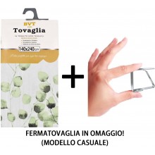 Tovaglia Plastificata Antimacchia PVC impermeabile stampa foglie + fermatovaglia