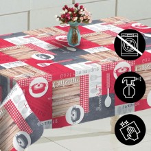 Tovaglia Plastificata Antimacchia PVC impermeabile stampata con fermatovaglia