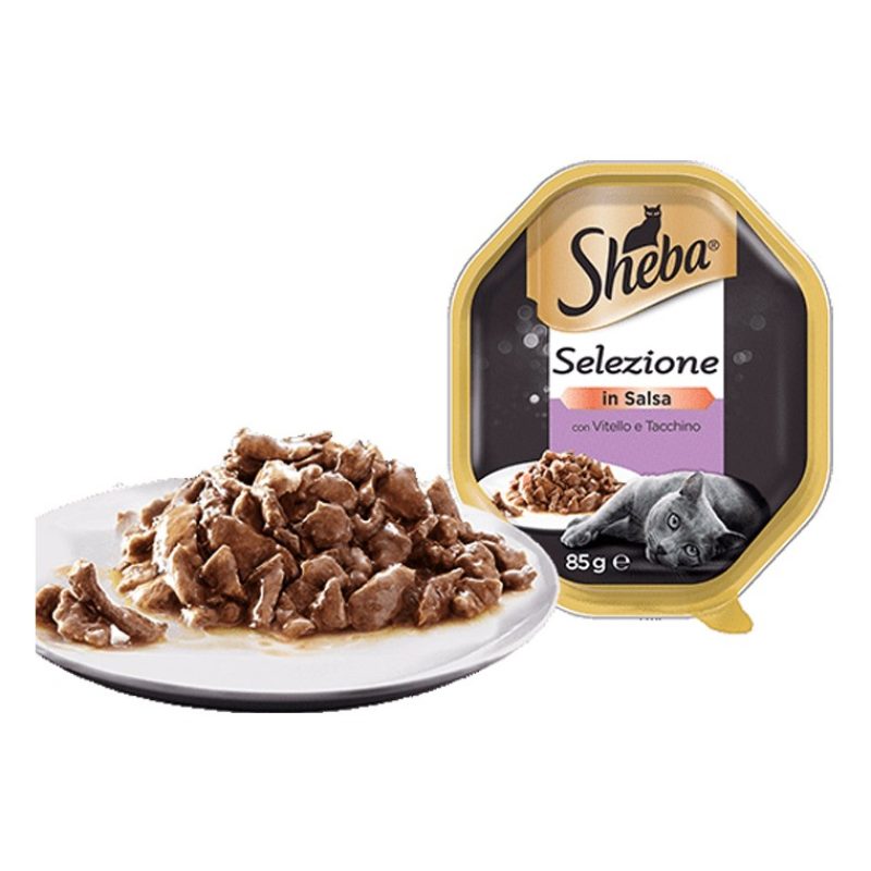 Sheba Sheba Cibo per Gatti al Gusto Vitello e Tacchino - 22 Vaschet...