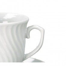 Tazza da tè The in porcellana bianca con piattino servizio da 6 tazzine caffè