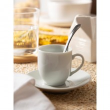 Set da 6 Tazzine da caffè tè in porcellana bianca tazze con piattino servizio