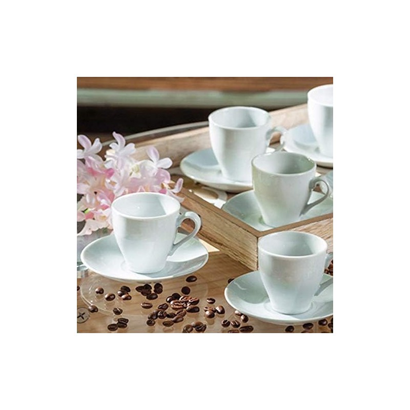 AD Trend Set da 6 Tazzine da caffè servizio da tè in porcellana bia...