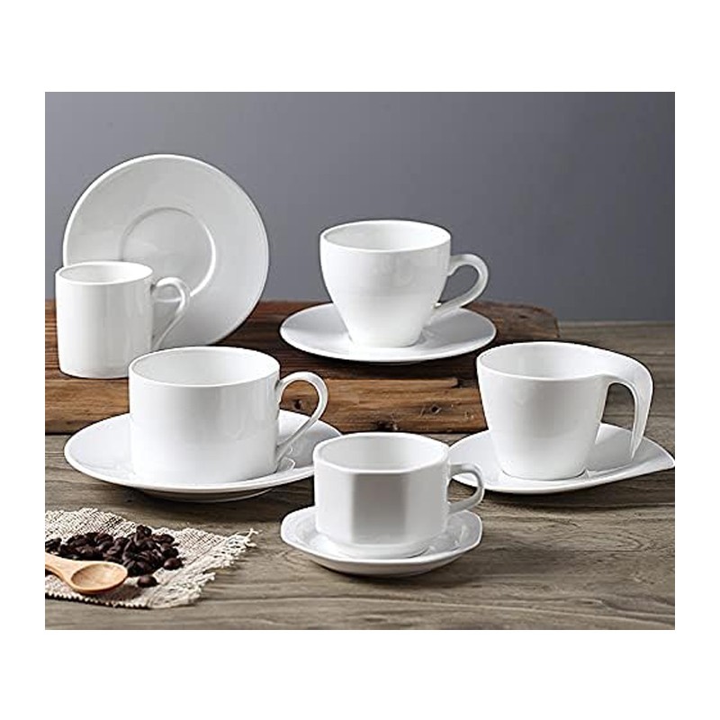 AD Trend Set da 6 Tazzine da caffè servizio da tè in porcellana bia...