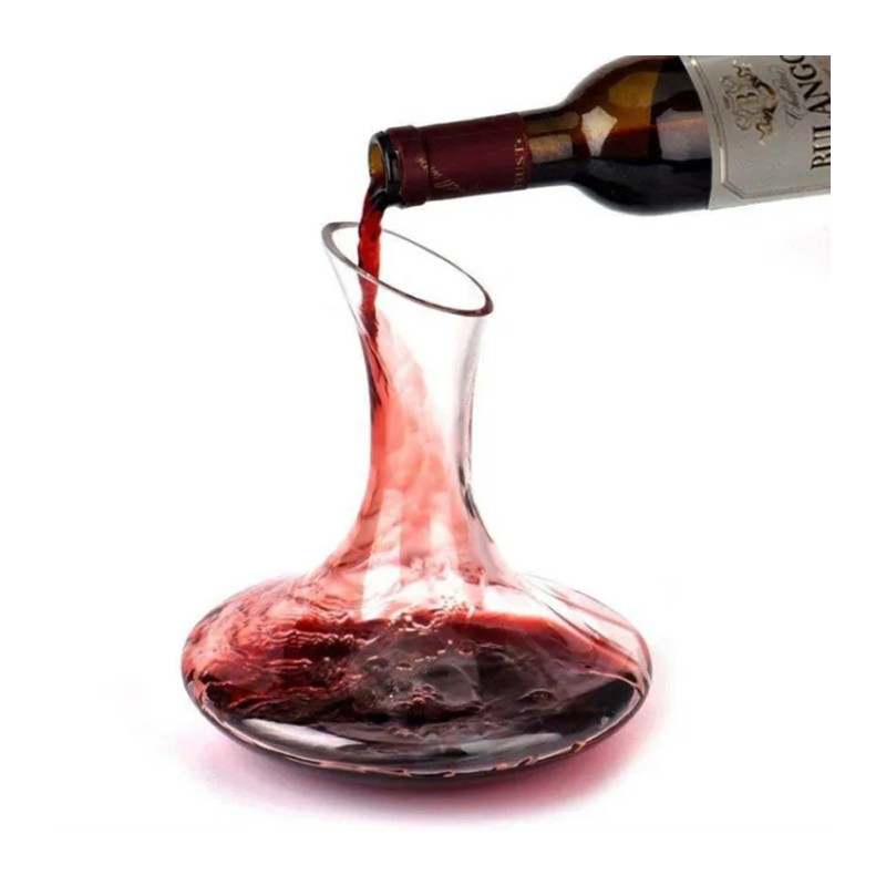 Decanter vino rosso caraffa vetro collo Rotondo cilindrico Sommelier 1,5 LITRI