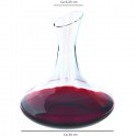 Decanter vino rosso caraffa vetro collo Rotondo cilindrico Sommelier 1,5 LITRI