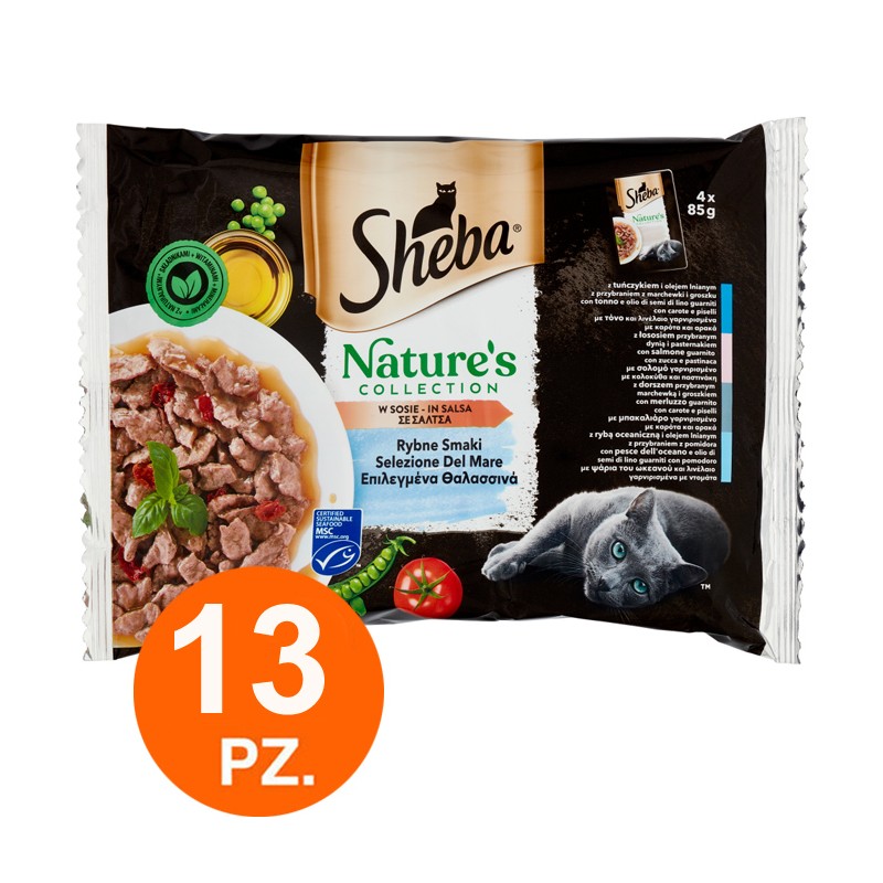 Sheba Multipack Nature's Collection Selezione del mare in salsa Gatti 13x4 pz