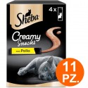 Sheba Creamy Snacks con Pollo Stick Cremosi per Gatti 11 pacchi da 4 snack 12g