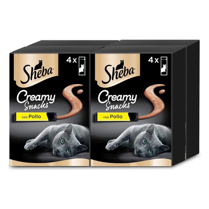 Sheba Sheba Creamy Snacks con Pollo Stick Cremosi per Gatti 11 pacc...