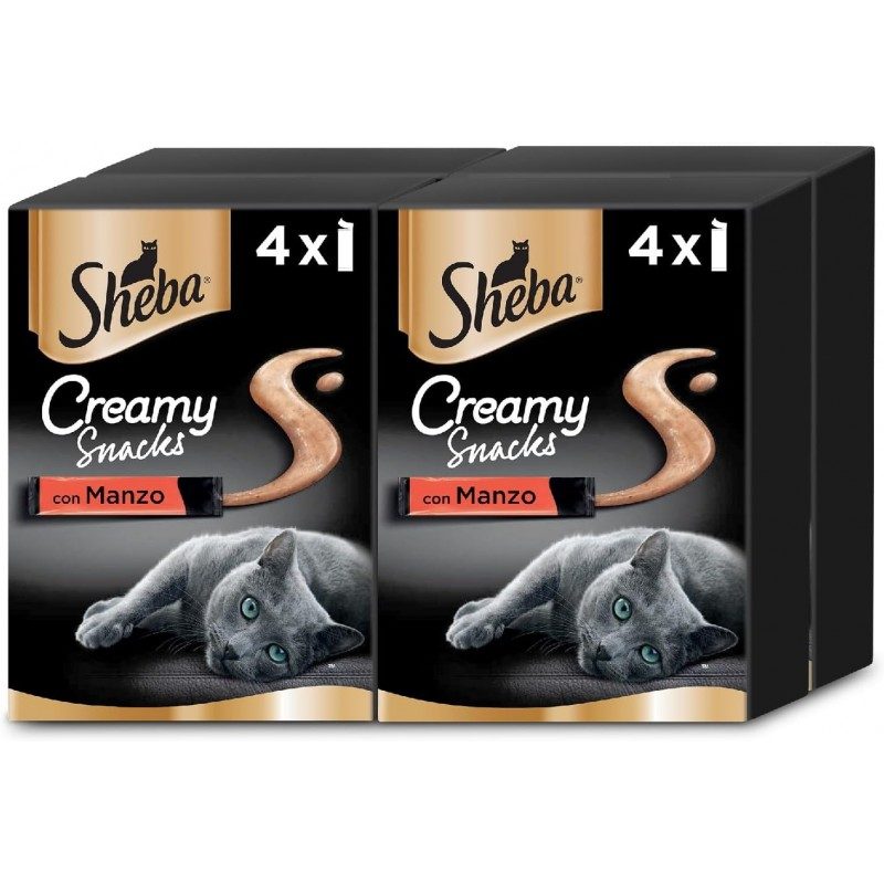 Sheba Sheba Creamy Snacks con Manzo Stick Cremosi Senza Zuccheri Ag...