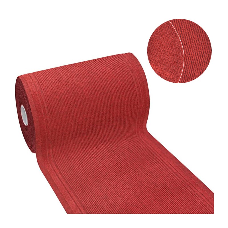 Moquette Passatoia in polipropilene 67cm x 25m spess. 8mm per eventi rossa