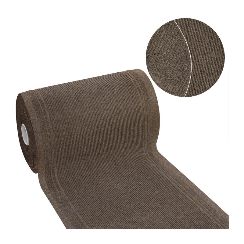 Tappeto passatoia antiscivolo da interno corridoio corsia 67cm x 25m marrone