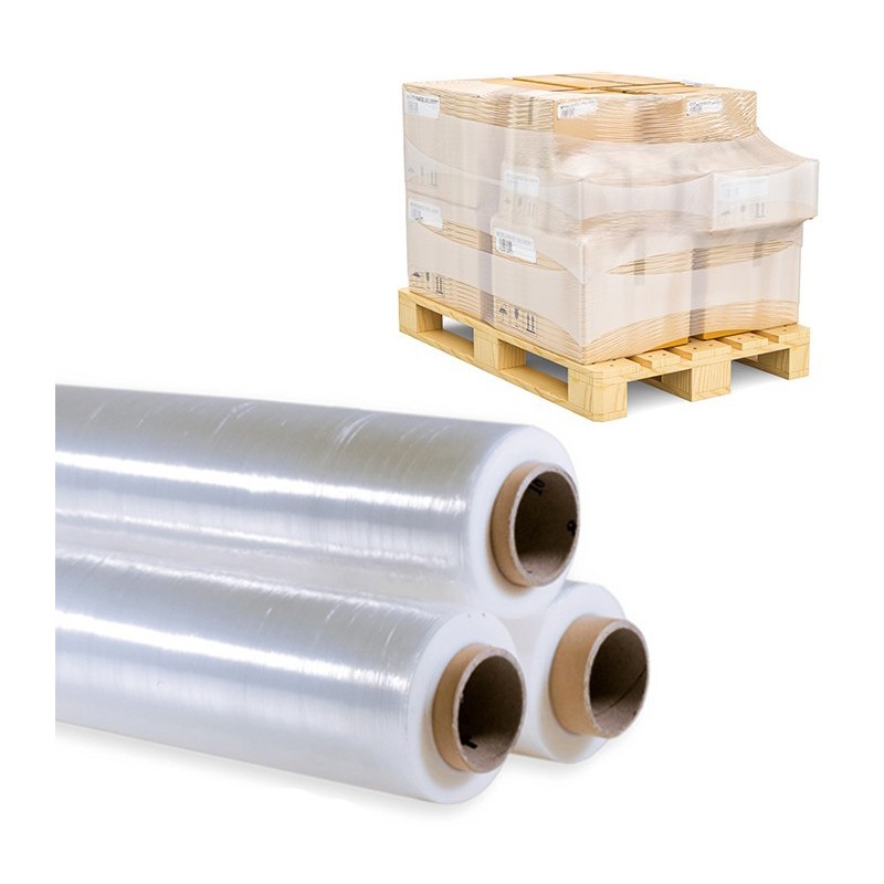 Film estensibile manuale trasparente pellicola 2 rotoli pallet imballaggio 2kg