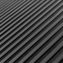 Tappeto in gomma antiscivolo copripavimento rigato nero 1,2x10 m NO PVC