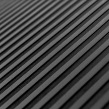 Tappeto in gomma antiscivolo copripavimento rigato nero 1,2x10 m NO PVC