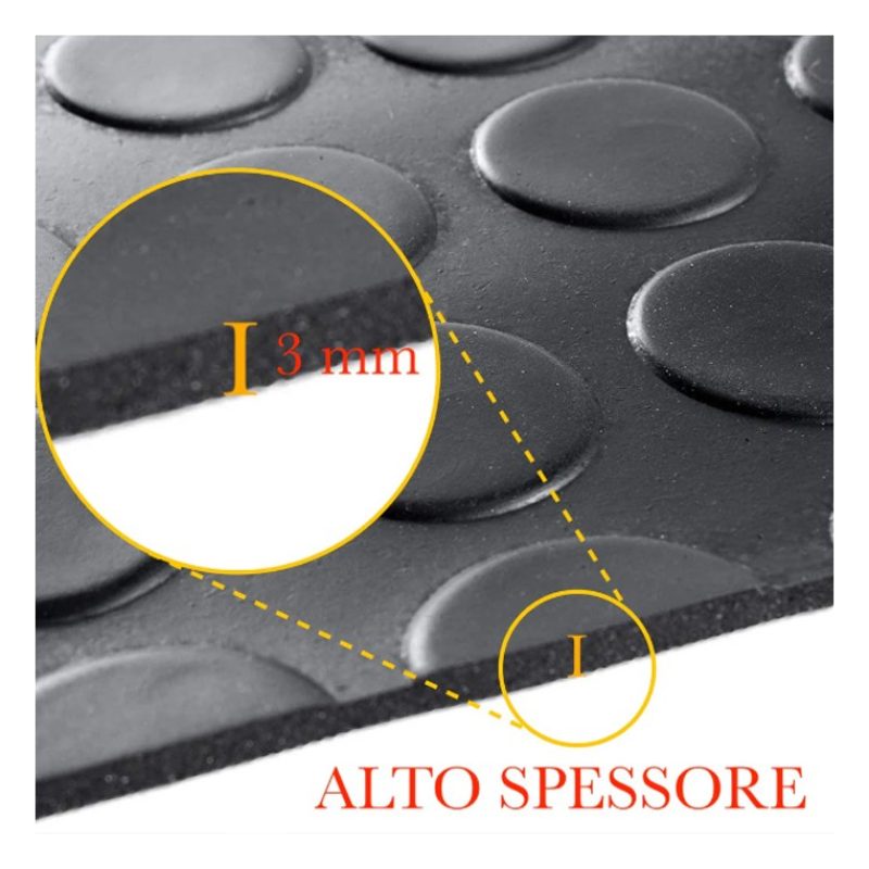 BVT Tappeto gomma antiscivolo copri pavimento bollo bullonato 1,2x1...