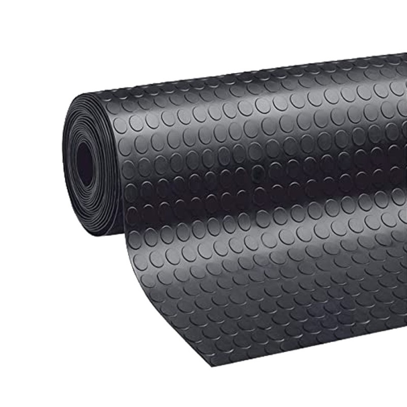 Tappeto gomma antiscivolo copri pavimento bollo bullonato 1x15 m No pvc