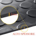 Tappeto gomma antiscivolo copri pavimento bollo bullonato 1x15 m No pvc