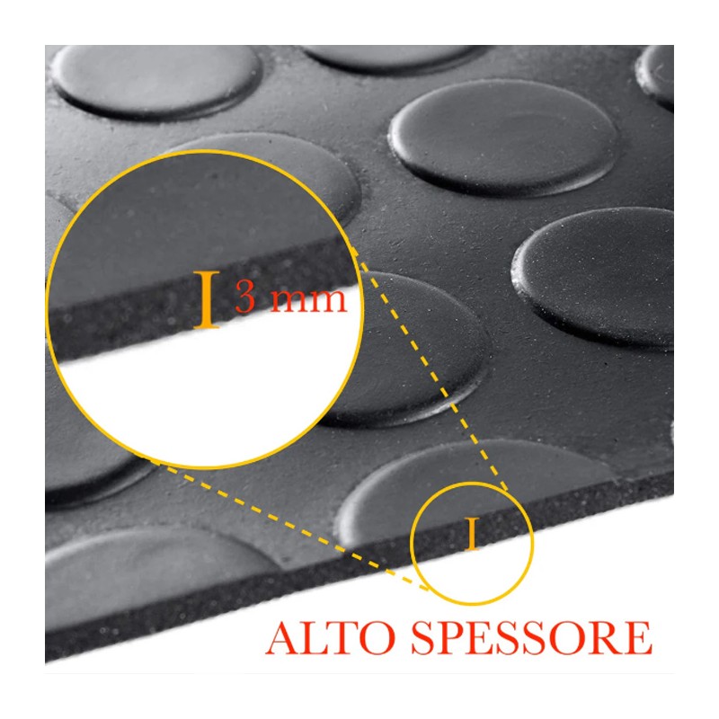 BVT Tappeto gomma antiscivolo copri pavimento bollo bullonato 1x15 ...