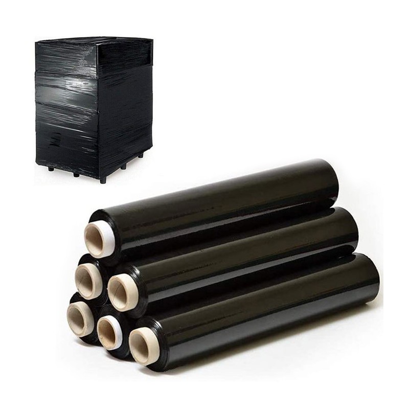 Film estensibile manuale nero 6 rotoli pellicola pallet per imballaggio 2kg