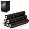 BVT Film estensibile manuale nero 6 rotoli pellicola pallet per imb...