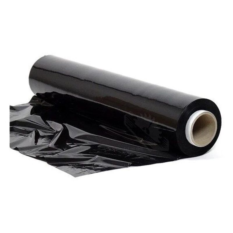 BVT Film estensibile manuale nero 6 rotoli pellicola pallet per imb...