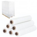 Film estensibile manuale bianco 6 rotoli pellicola pallet per imballaggio 2kg