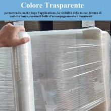 Film estensibile manuale trasparente 6 rotoli pellicola pallet  imballaggio 2kg
