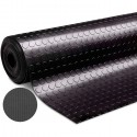 Tappeto gomma nero in PVC copertura pavimento largo 1x25 m bollo bullonato