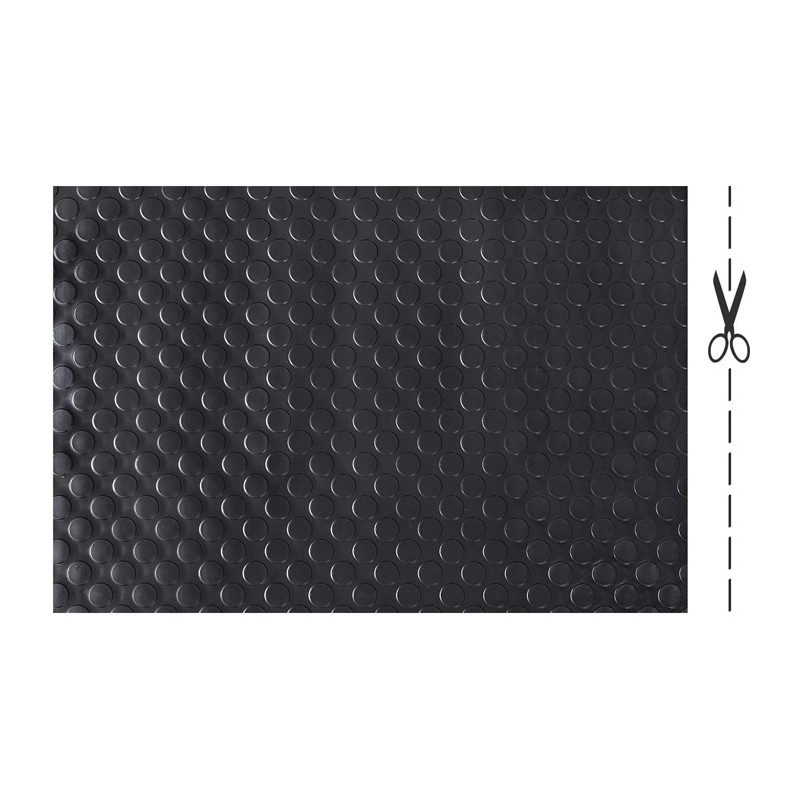 BVT Tappeto gomma nero in PVC copertura pavimento largo 1x25 m boll...