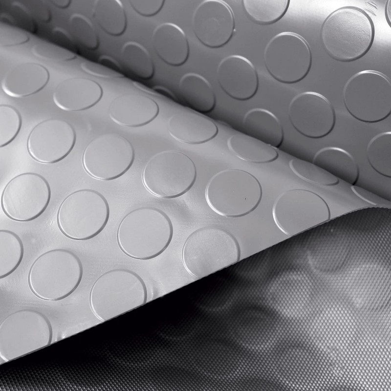 BVT Tappeto gomma grigio in PVC copertura pavimento largo 1x25 m bo...