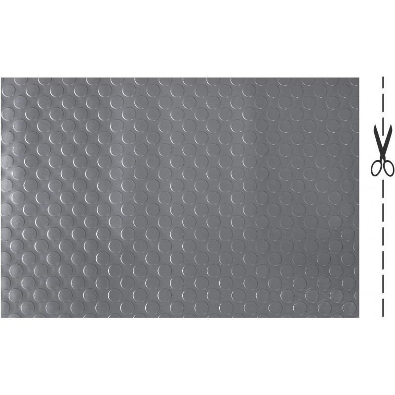 BVT Tappeto gomma grigio in PVC copertura pavimento largo 1x25 m bo...