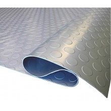 BVT Tappeto gomma grigio in PVC copertura pavimento largo 1x25 m bo...