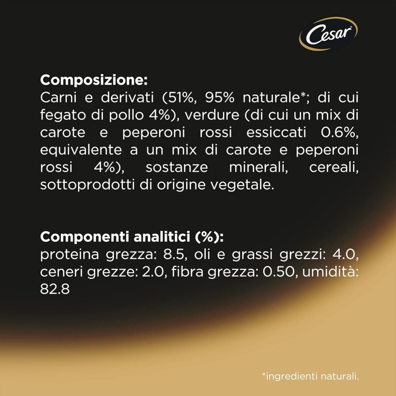 Cesar Cesar Selezioni dell'Orto patè Cibo per Cani pollo e verdure ...
