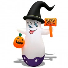 Decorazione gonfiabile fantasma di Halloween da giardino esterno con luce 150cm