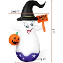 Decorazione gonfiabile fantasma di Halloween da giardino esterno con luce 150cm