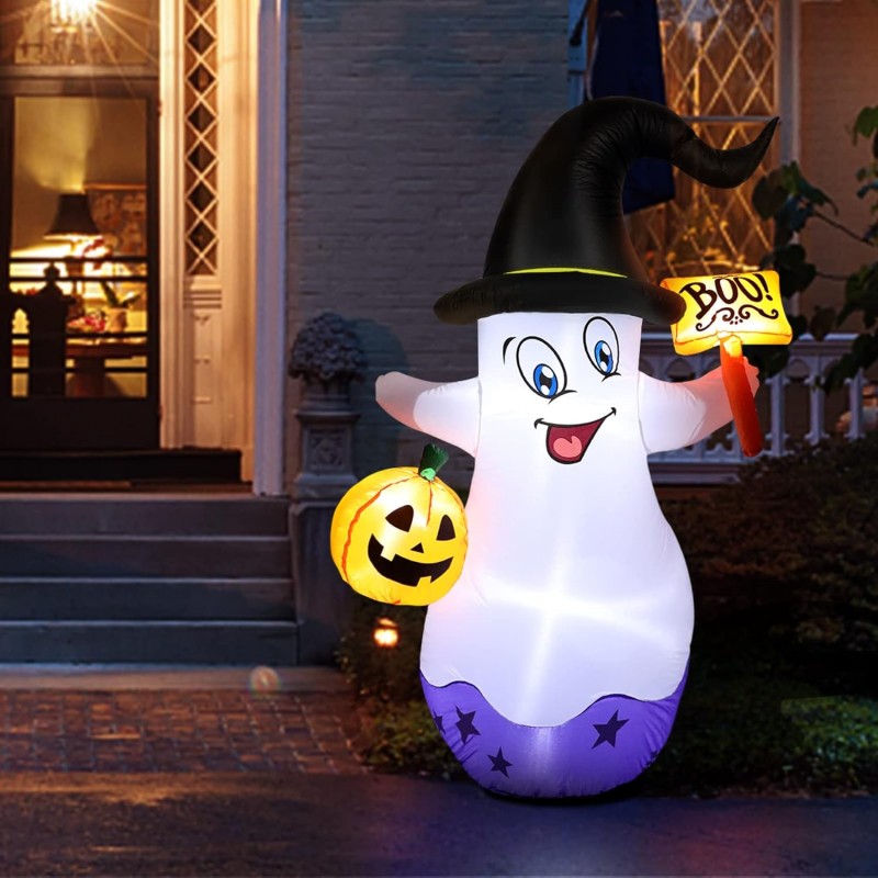 Due Esse Decorazione gonfiabile fantasma di Halloween da giardino e...