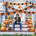3 Festoni addobbi di Halloween ghirlanda 2,75 metri zucche di carta per feste