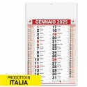 Calendario 2025 Olandesi Olandese da Muro Rosso Numeri Grandi Maxi 3PZ