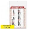 Hongu Calendario 2025 Olandesi Olandese da Muro Rosso Numeri Grandi...