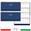 Agenda da Tavolo 2025 2 pezzi Planning Settimanale bluette 30x10 cm colore blu