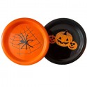 Piatti in plastica per feste party di Halloween 25cm, 12 pezzi in colori assortiti
