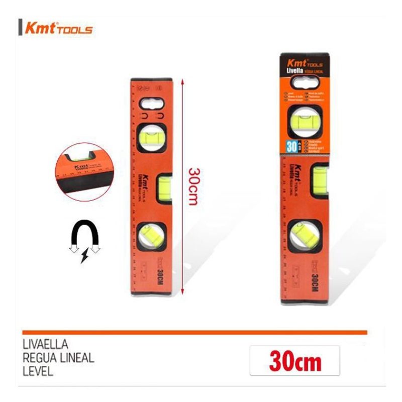 Kmt Style Livella metrica a tre bolle magnetica in alluminio calami...