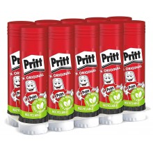 10x Pritt Original Stick Colla Trasparente Efficace per Collage e Lavoretti 43gr